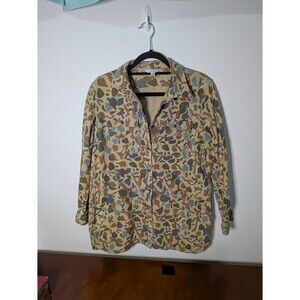 L.L. Bean Signature Archive Duck Camo Flannel Shirt LR Ladies RARE